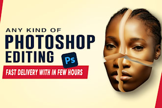 do adobe photoshop editing, photo editing and background removal