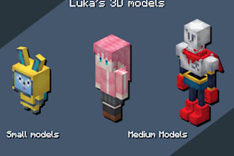 do a minecraft 3d model in blockbench