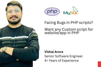 be your php developer fix all kind of bugs, issues in your website