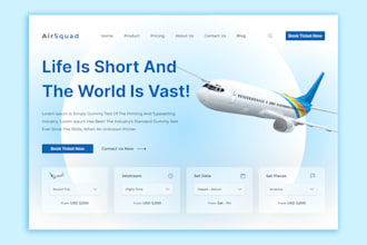 do website landing page UX UI design with figma