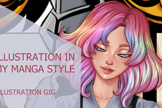 draw your original character or fanart in my manga style