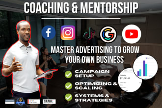 offer coaching  for meta, facebook, instagram, tiktok or google ads live on zoom