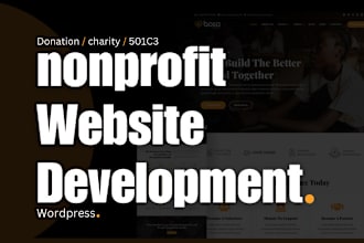 create nonprofit website for donations and charity