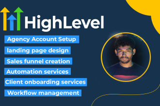 build agency gohighlevel landing page, sales funnel, click funnel