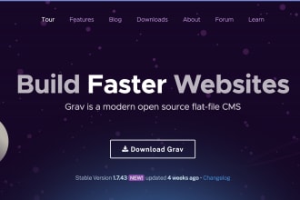 design and develop an amazing responsive grav cms website