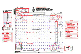 do fire protection, alarm system evacuation plan autocad 2d