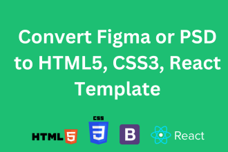 convert figma or PDF design to HTML or react template