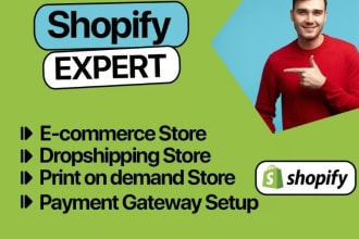design and develop a professional shopify ecommerce store or website
