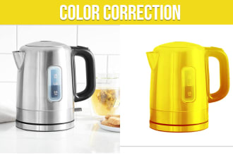 do retouch, color change, edit, color correction, amazon products