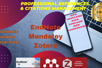manage references and citations using endnote, mendeley, zotero