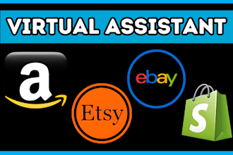 account handle to your amazon, ebey, shopify, etsy brand store virtual assistant