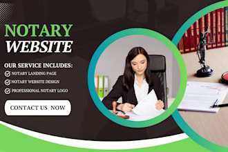 build notary website, notary landing page, design notary logo