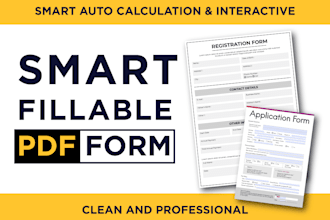create smart fillable PDF forms with calculations, logic, and validation