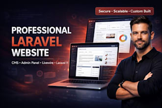 develop a professional laravel website with cms, admin panel, custom features