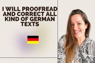 proofread and correct all kind of german texts