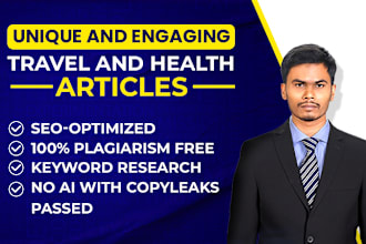 write SEO articles for your food, health and travel blog