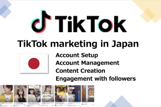 be your tiktok account manager in japan