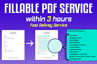 create fillable forms within 3 hours