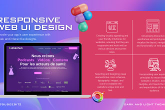 do UI UX design for web on figma responsive website on figma