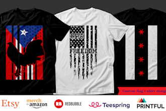 create custom flag t shirt design