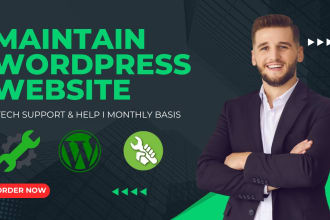 do wordpress website maintenance and tech support or help