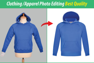 do apparel and clothing product image editing ghost mannequin service