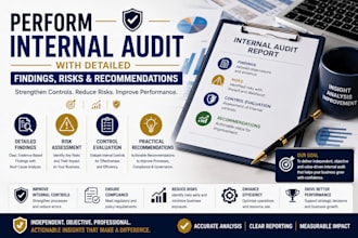 perform internal audit with detailed findings, risks and recommendations