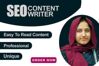 do seo article writing ,blog writing and content writing for you