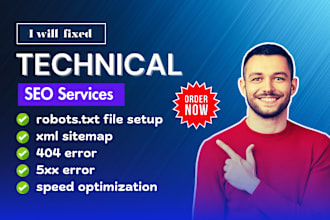 fix robots txt,404 error, broken links,5xx error and XML sitemap