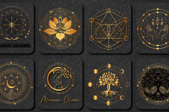 create sacred geometry logo and spiritual mystical designs