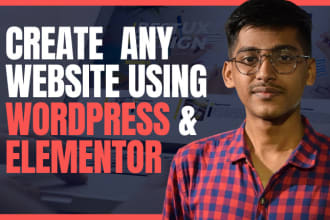 create modern responsive wordpress landing page website using elementor