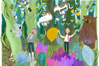 create a unique holiday painting, greeting card or gift