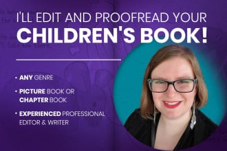 copy edit and proofread your childrens book
