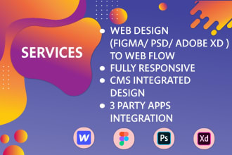 convert design into responsive webflow site