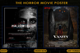 design horror movie poster, film poster