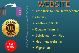 transfer, move, clone, migrate, backup your website