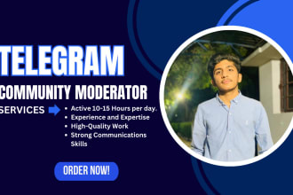 be your professional telegram community manager
