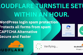 setup cloudflare CDN, recaptcha, protect the site and security issue