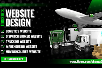 design logistics, freight, dispatch and moving website