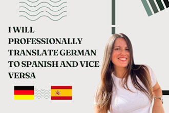 manually translate from german to spanisch and vice versa