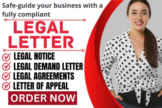 write legal demand letter legal notice letter of appeal cease and desist