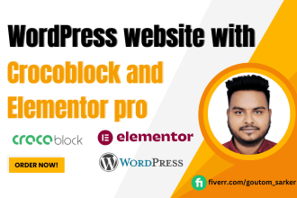 build a wordpress website with crocoblock and elementor pro