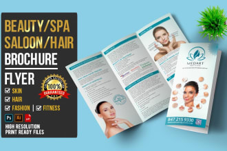 design professional beauty salon,spa menu,skin,hair,fashion flyer or broc