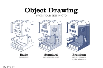 make sketch or drawing product and object from your photo