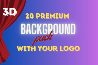 design fully customized zoom virtual background with logo