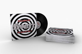 create 3d visualisation of lp vinyl record cover