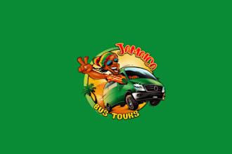 design serious commercial bus tours logo