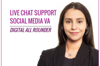 be your social media VA and chat support