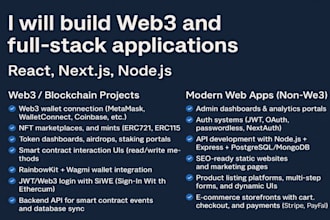 build web3 dapps with react, nextjs, nodejs, rainbowkit