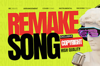 remake music, cover song and backing track in any genre